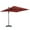 Wine Red, variant on Outsunny 8'x8' Square Patio Hanging Offset Umbrella w/ Cross Base Dark Blue