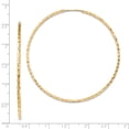 thumbnail image 2 of 14k Diamond-cut Square Tube Endless Hoop Earrings in 14k Yellow Gold, 2 of 2