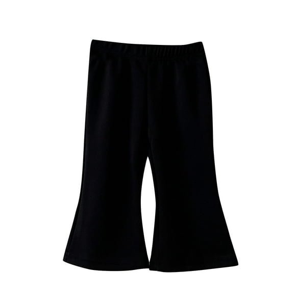 Odeerbi 0-3 Años Niñas Pantalones Acampanados de Algodón Pantalones Acampanados de Colores Sólidos Pantalones Transpirables