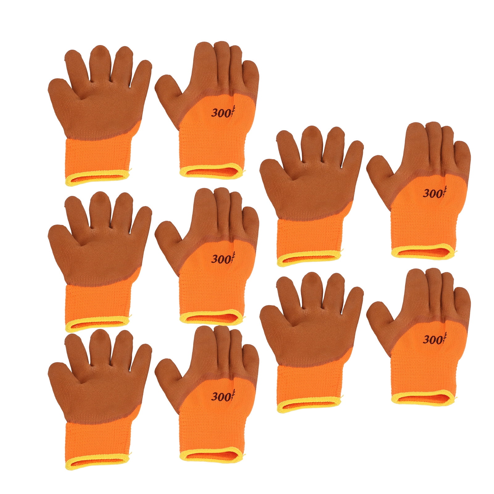 Winter Work Gloves, Thermal Gloves Nylon Fabric 5 Pairs  For Mechanical Maintenance