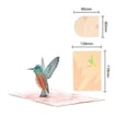thumbnail image 3 of Set of 2 cute hummingbird butterfly pop-up cards, 13 x 18 cm - 3D greeting card, cards for mom, thinking of you, love card., 3 of 5