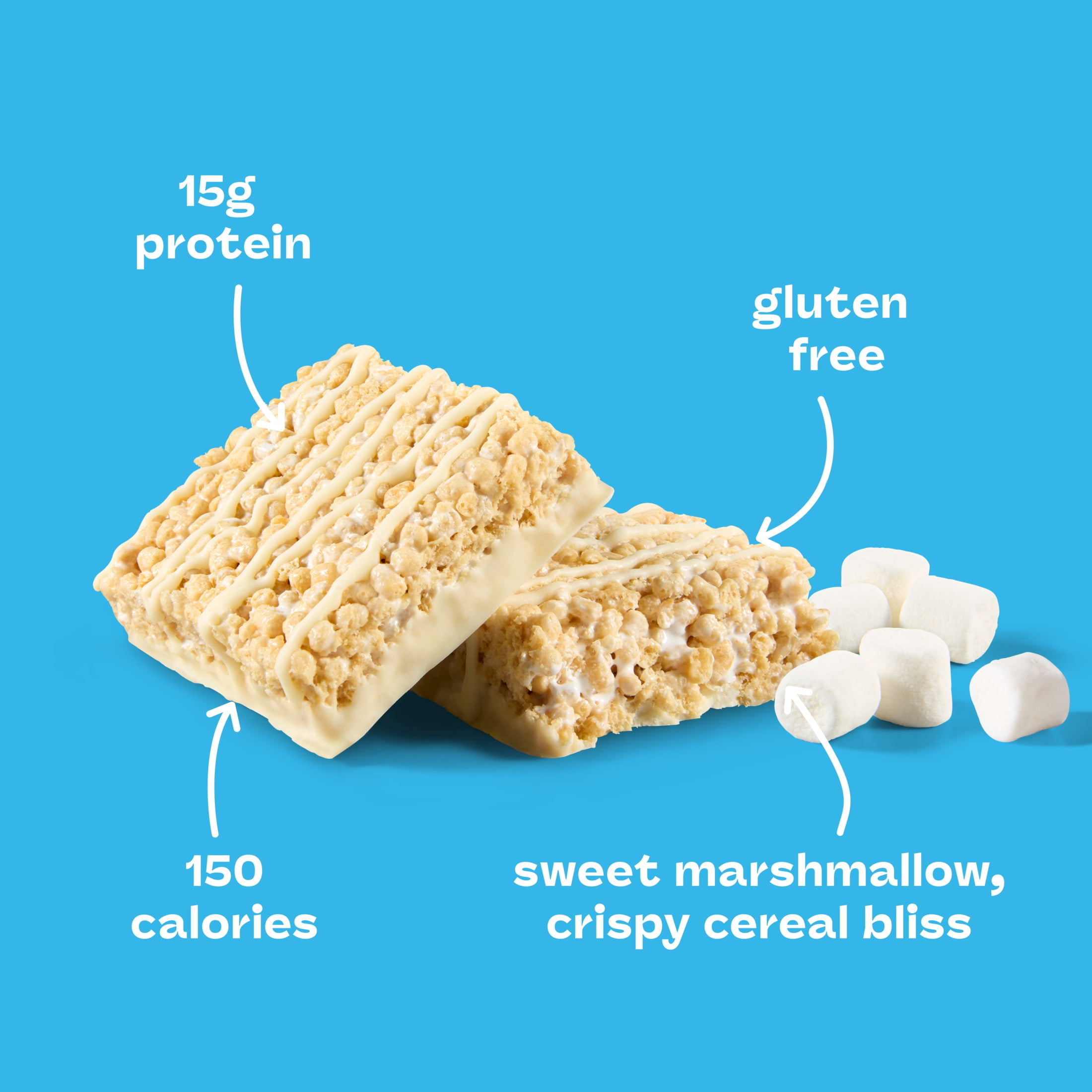 think! High Protein Crispy Squares, Marshmallow Crunch, 4 Count