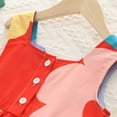 thumbnail image 6 of BJUTIR Dresses For Girls Size 3-4 Y Geometric Color Block Button Up Sleeveless Dress Kids Casual Summer Dress Multicolour Sundress, 6 of 9