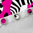 thumbnail image 4 of Homewish Leopard Cheetah Print Black Out Curtains for Kids, Zebra Stripes Curtains Pack of 2 (42x63 Each), Black Pink Abstract Bedroom Curtains, Curtains and Drapes Bedroom Decor, 4 of 6