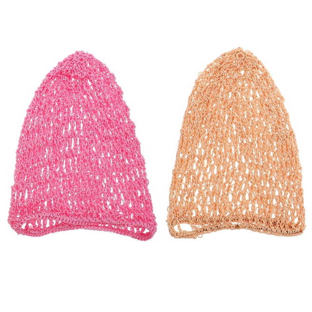 Miangastore 2 Pcs Filets de Crochet en Maille pour Cheveux Femmes Chapeaux de Sommeil Longs