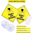 thumbnail image 4 of 2Pcs Baby on Board Car Warning, Baby and Child on Board Sticker, Removable Car Window Sign with Suction Cup Car Stickers, Baby Safety Awareness Warning Decal, Baby Sign car window sign, 4 of 7
