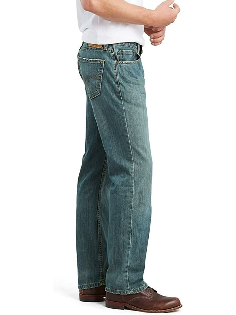 LEVI'S Mens Blue Straight Leg, Relaxed Fit Denim Jeans W34