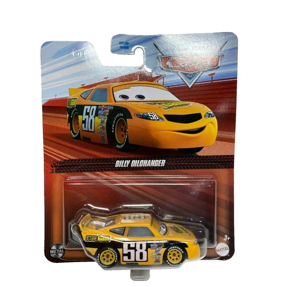 Disney Pixar Cars Billy Oilchanger Octane Gain 58 Piston Cup Race Car 1:55 Scale