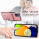 thumbnail image 4 of Funda para Samsung Galaxy A03 de 164 mm con anillo de cuero con textura de piel galvanizada y tarjetero (negro), 4 of 5