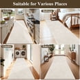 thumbnail image 4 of MeyJey 3'x10' Runner Rug for Hallways, Non Slip Modern Jacquard Textured Rugs Soft Geometric Rug for Entryway Bathroom Laundry Dorm, Beige, 4 of 14
