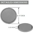 thumbnail image 2 of Car Cup Coaster, 4PCS Universal Non-Slip Cup Holders Embedded in Ornaments Coaster, Car Interior Accessories, Gray, 2 of 12