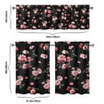 thumbnail image 6 of Country Bohemian Curtains 36 Inch - 3 Panel Rustic Floral Set with Vintage Botanical Print, Rod Pocket Kitchen Window Drapes for Farmhouse Style, 6 of 6