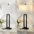 thumbnail image 4 of JONATHAN Y Sabrina 28.5" Vintage Industrial Iron LED Table Lamp with Pull-Chain and USB Charging Port, Black (Set of 2), JYL1126C-SET2, 4 of 10
