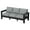 Black with Bellamy Gray Cushions, variant on Better Homes & Gardens Ezra Outdoor HDPE Sofa, Black with Cream Boucle Cushions