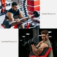 thumbnail image 6 of Soozier Adjustable Preacher Curl Bench, 265 LBS Seated Arm Isolated Barbell Dumbbell Bicep Station, Red, 6 of 9