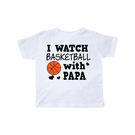 

Inktastic I Watch Basketball with Papa Gift Toddler Boy Girl T-Shirt