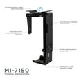 thumbnail image 3 of CPU Under Desk Mount Bracket - Computer Tower Wall and Under Counter Holder, 360 Degree Swivel Adjustable Height and Width Wall-Mountable, 3 of 4