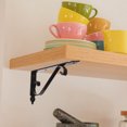 thumbnail image 3 of IFANLANDOR 2 Sets of Simple Black Iron Shelving Brackets for Study and DIY Projects, 3 of 6