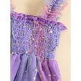 thumbnail image 6 of Baby Girls Casual Sleeveless Romper Stars Print Ruched Playsuit Colorful Tulle Princess Clothes, 6 of 9