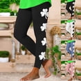 thumbnail image 4 of St. Patrick's Day Leggings for Women Plus Size Elastic Waisted Full Length Cute Graphic Print Tight Yoga Workout Pants(Pink,M), 4 of 4