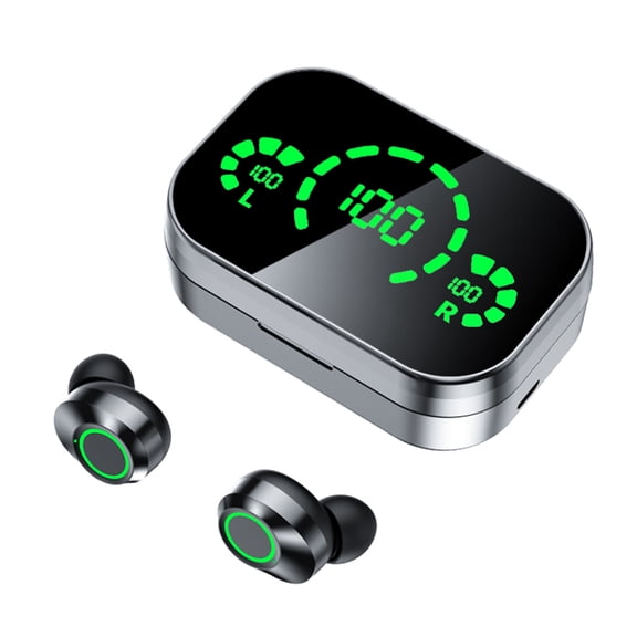 True Wireless BT5.3 Earphones Low Latency Gaming Headset Sports Music Movie Mode Headphones Noise Reduction Microphone Touch Control Charging Case Mirror Power Display