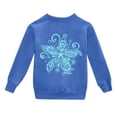 thumbnail image 7 of Zylarhe Kids Hoodies Girls Fashion Casual Printed Long Sleeved Hoodie Top with Soft Breathable Touch and Trendy Style Blue 7-8 Years, 7 of 7