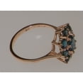 thumbnail image 3 of LBG British Made 14k Rose Gold Natural London Blue Topaz Womens Anniversary Ring - 33 size options - Size, 3 of 6