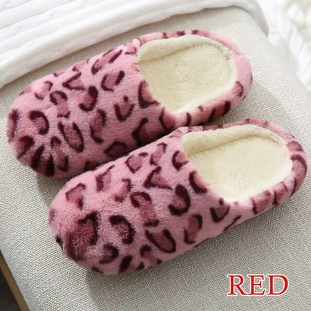 

QWZNDZGR Autumn Winter Indoor Cotton Slippers With Fleece Warm Non-slip Soft Bottom Home Slides Women Stripes Shoes Classic Men Slippers