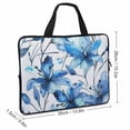 thumbnail image 2 of Werpe Blue Flower Pattern Diving Fabric Neoprene Laptop Sleeve Carrying Bag 13inch, 2 of 5