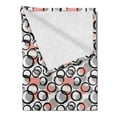 thumbnail image 2 of Geometric Soft Flannel Fleece Throw Blanket, Abstract Brushstroke Design Rounds and Circles, Cozy Plush for Indoor and Outdoor Use, 50" x 60", Blush Grey, by Ambesonne, 2 of 5
