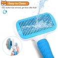 thumbnail image 5 of Dog & Cat Brush, Self Cleaning Slicker Brush for Pets, Upgraded Dog Brush for Shedding Massaging and Grooming, Removes Loose Undercoat & Portable Comb for Long Short Haired Dogs(Blue), 5 of 6