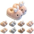 thumbnail image 2 of XIMIN Toddler Slippers Cute Cartoon Bunny Plush Slippers Boys Girls Fluffy Memory Foam Comfy Cozy Home Slippers Winter Warm Indoor Cute Bunny Shoes, 2 of 8