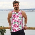 thumbnail image 6 of Salouo Flamingo for Men's Tank Tops,Sleeveless Muscle Shirts for Men Quick Dry Workout Tank Top Gym Muscle Tee Fitness Bodybuilding Sleeveless T Shirt-Small, 6 of 7
