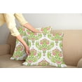thumbnail image 2 of Ambesonne Damask Throw Pillow Cover 2 Pack, Green Foliage Eastern, 24", Green Coral Pale Mauve, 2 of 5