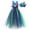 Blue, variant on Little Girls Dresses Performance Princess Casual Tutu Mesh Outwear With Headwear Two Piece Sets Dress Fall Clothes Size 6-7T
