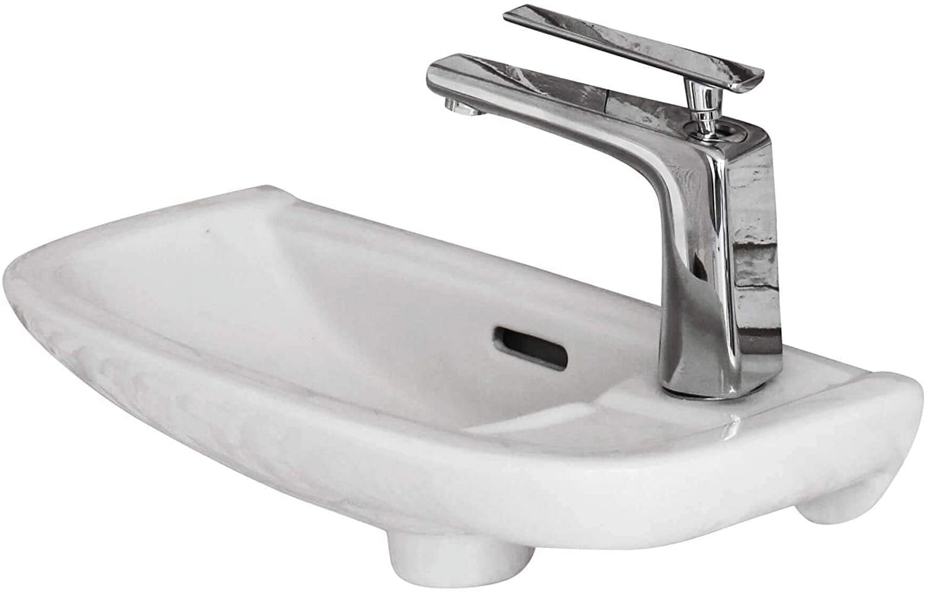 Fine Fixtures Small Wall Mounted Bathroom Sink, Mounting hardware included.