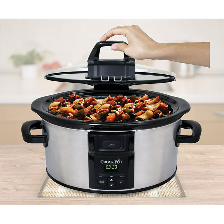 Crock Pot 6 Quart Slow Cooker works with Alexa, Programmable Crock Pot