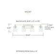 thumbnail image 5 of Capital Lighting 128541MB-449 Greyson 4 Light 34" Wide Bathroom Vanity Light - Black, 5 of 7