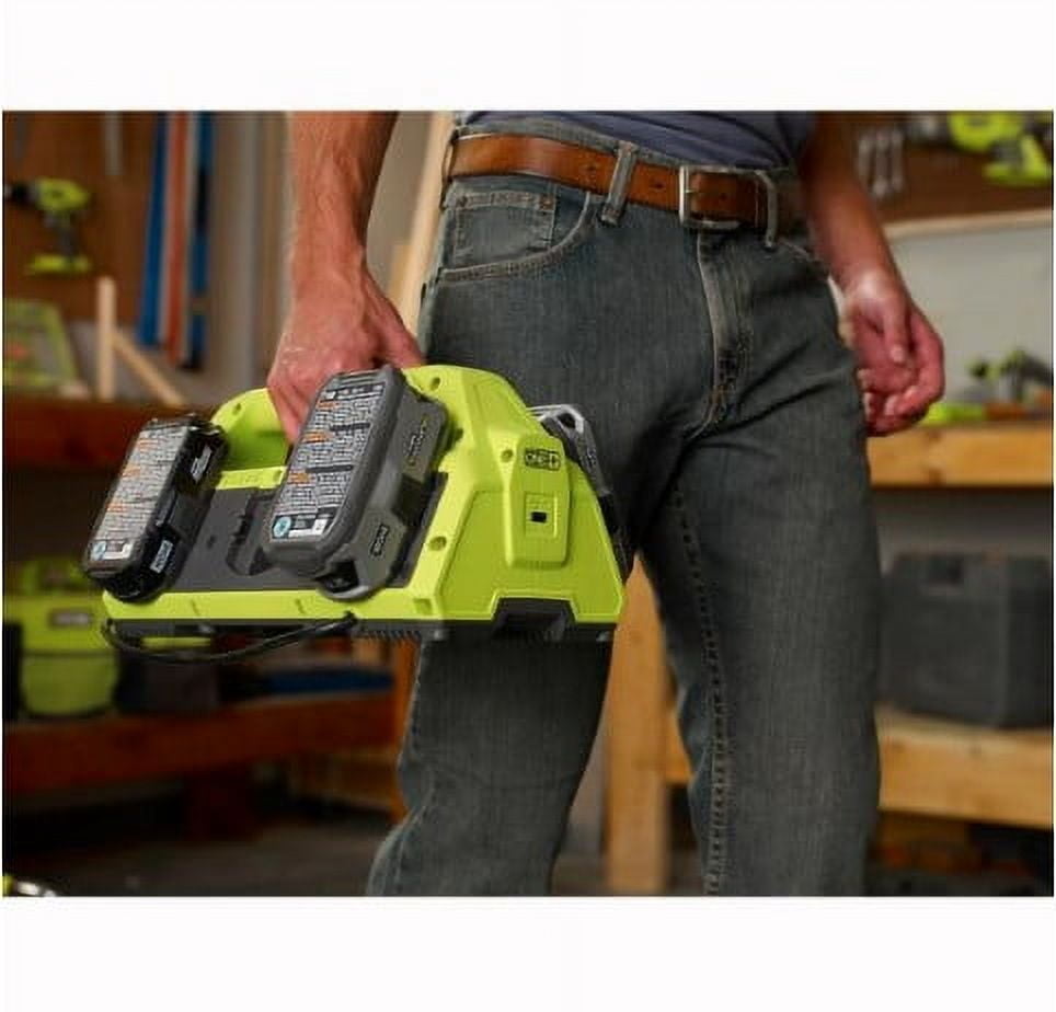 Ryobi P135 18V One+ 6 Port Lithium Ion Battery Supercharger (18V Batteries Not Included/Charger Only)