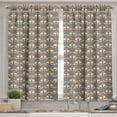 thumbnail image 2 of Ambesonne Valentine's Day Valance & Curtain, Love Birds Kiss, 55"x30", Apricot Red and Grey, 2 of 7