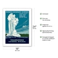 thumbnail image 2 of Yellowstone National Park - Old Faithful Geyser - Ranger Naturalist Service - Vintage Travel Poster by Work Projects Administration (WPA) c.1938 - Fine Art Matte Paper Print (Unframed) 18x24in, 2 of 4