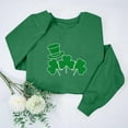 thumbnail image 1 of Uootdi Hauts pour Femmes Manches Longues Col Rond Imprimé Graphique Fête de la Saint-Patrick Festivals Sorties Week-Ends Chandails en Molleton Confortables Cadeau, 1 of 6