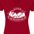 thumbnail image 4 of Inktastic Let's go on an Adventure Mountains Women's V-Neck T-Shirt, 4 of 5