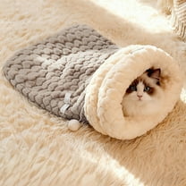 Cat Sleeping Bag for Indoor, Cats Cozy Winter Cats Sleeping Bags, Soft Plush Cat Sack Self Warm Pet Bed, Cave Kittens Tunnel Pet Hideaway Calming Bed, for Kittens