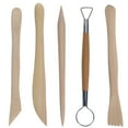 thumbnail image 1 of KAKOWELY 5Pcs Plastic Sculpting Modeling Trimming Tool Ceramics Carving Tools Clay Pottery Tool Kit,6.1"X0.39"X0.39", 1 of 4