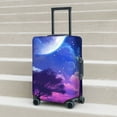 thumbnail image 6 of Hirioo Dreamy Colorful Starry Sky for Elasticity Suitcase Cover (No luggage Included) Durable Luggage Protector Fits 18-32 Inch Luggage-Medium, 6 of 7