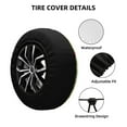 thumbnail image 2 of Sikiie Floral Strawberr PVC Leather Spare Tire Wheel Cover Spare Tire Cover, for Car Truck SUV Camper Trailer Universal Fit(14-17in)-15 inch, 2 of 6