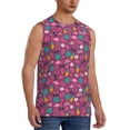 thumbnail image 2 of Fotbe Summer Flamingo Men's Camiseta sin Mangas Estampada para Hombres, Playera Casual para Gimnasio, Entrenamiento, Playa-X-Large, 2 of 7
