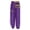Purple, variant on Kids Girls Belly Dance Harem Pants Chiffon Bloomer Trousers with Tassels Waist Chain Hip Scarf Royal Blue 9-12