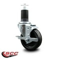 thumbnail image 2 of 4 Inch Phenolic Swivel 1-5/8 Inch Expanding Stem Caster with Brake SCC, 2 of 2